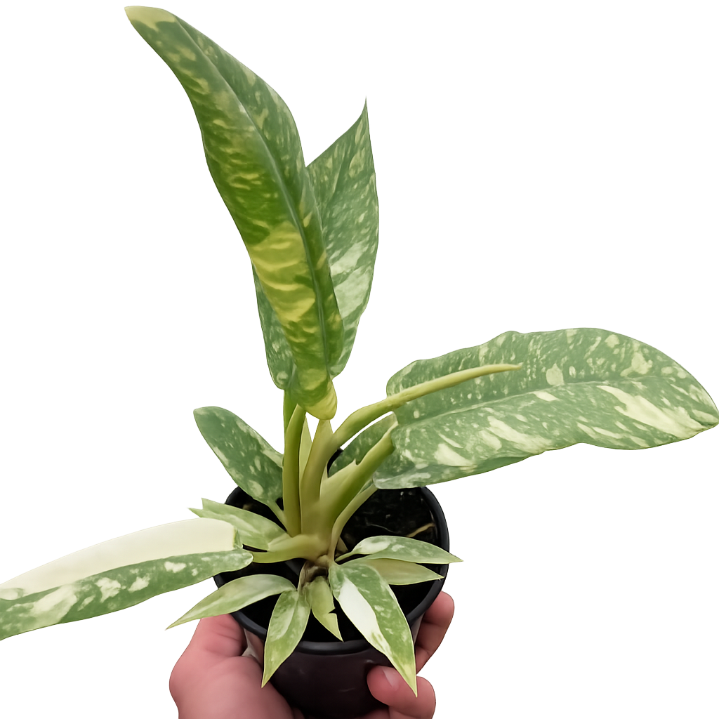 Philodendron Ring Of Fire (ROF) live plant foliage and detail view 2